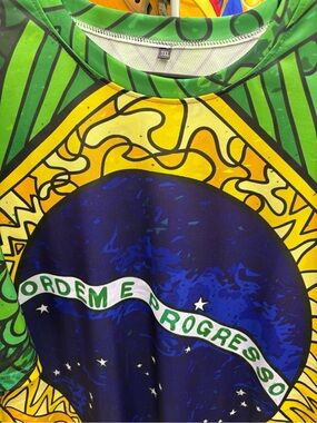 Casual Corner Brazil Flag Graphic Jersey - Green/Yellow/Blue
